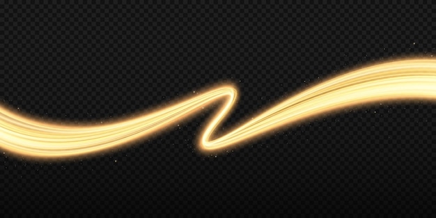 Shiny color gold wave design element