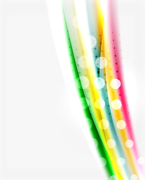 Shiny color lines on white background motion