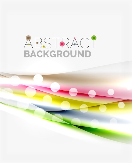 Shiny color lines on white background vector motion