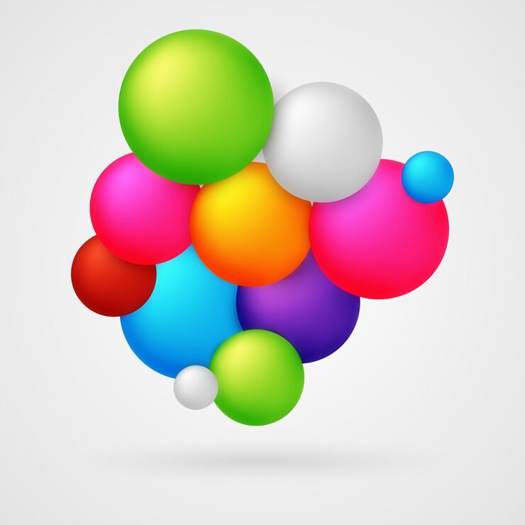 Vector  shiny colorful spheres background. 