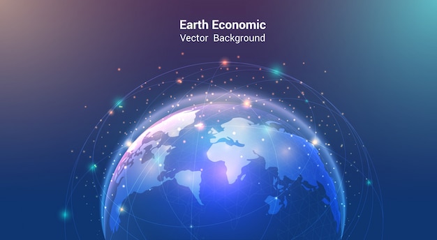 Vector shiny earth globe.