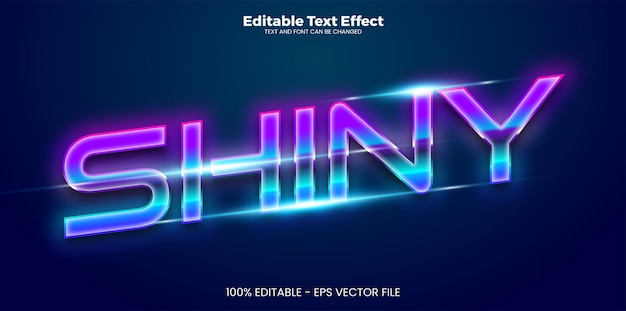 Vector shiny editable text effect in modern trend style