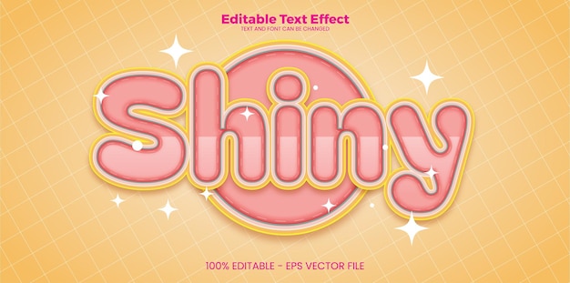 Vector shiny editable text effect in modern trend style