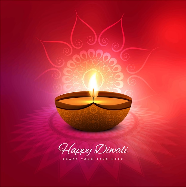 Shiny elegant modern diwali background