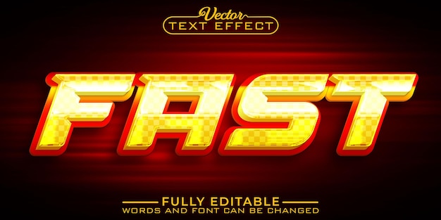 Shiny Fast Vector Editable Text Effect Template