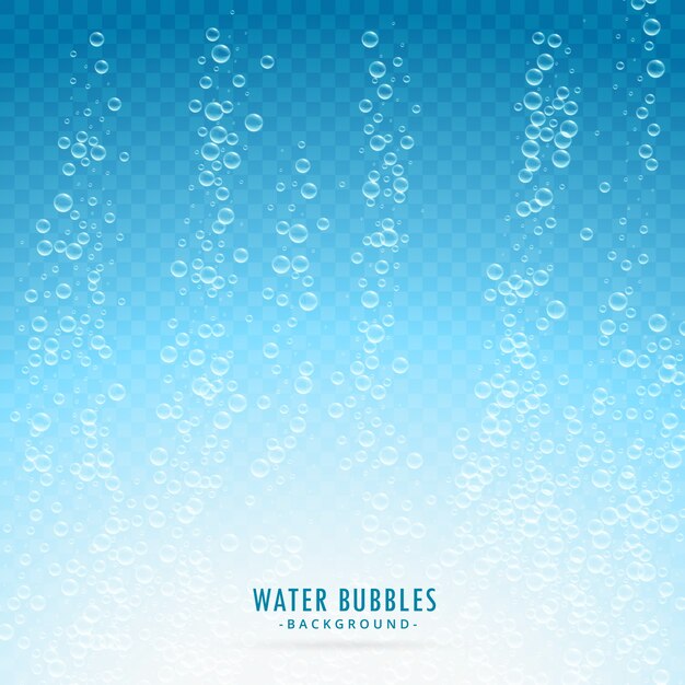 Shiny fresh water bubbles background