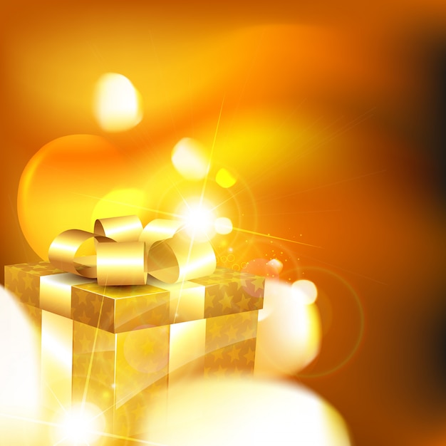 Shiny gift box background