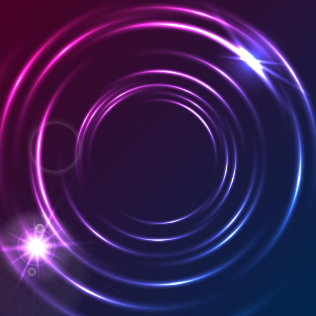 Shiny glowing neon colorful circles abstract background