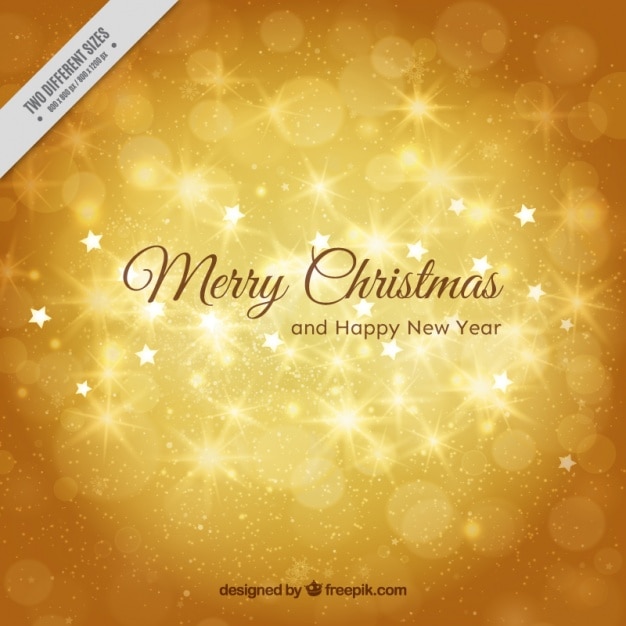 Shiny golden background of merry christmas and new year