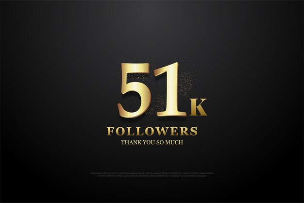 Numero d'oro lucido alla celebrazione di 51k follower.