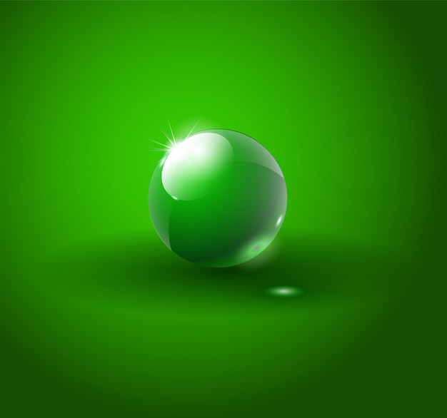 Shiny grean ball