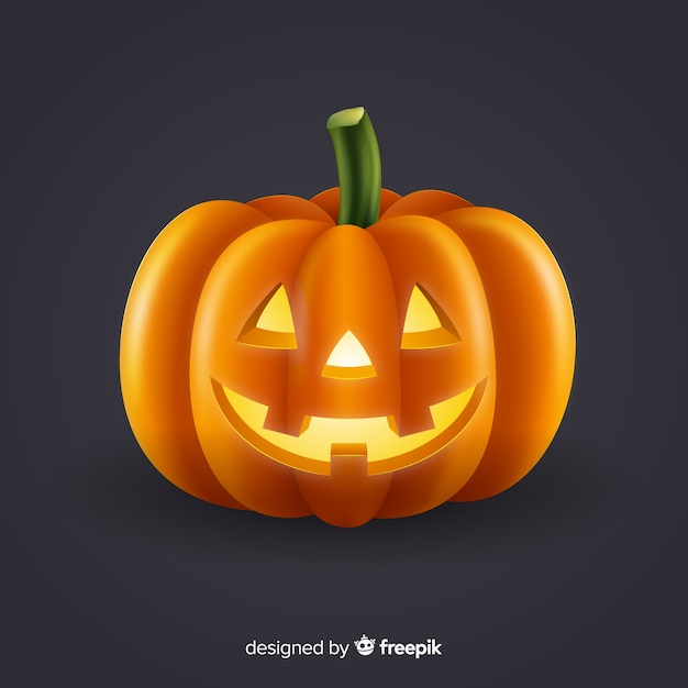 Shiny isolated halloween pumpkin