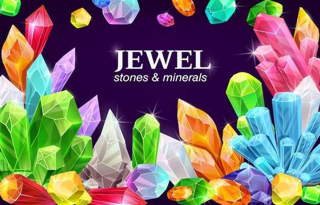 Shiny jewel, gemstones and crystals poster