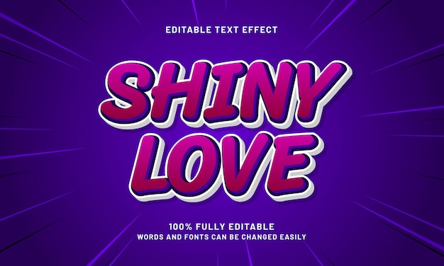 シャイニー・ラブ (Shiny Love) 編集可能なテキストエフェクトでスイート・アンド・ラブのテーマが搭載されています