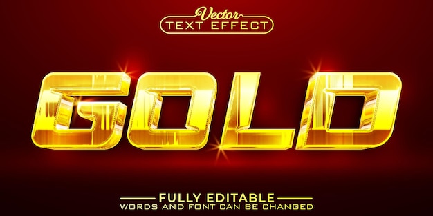 Shiny luxury gold vector editable text effect template