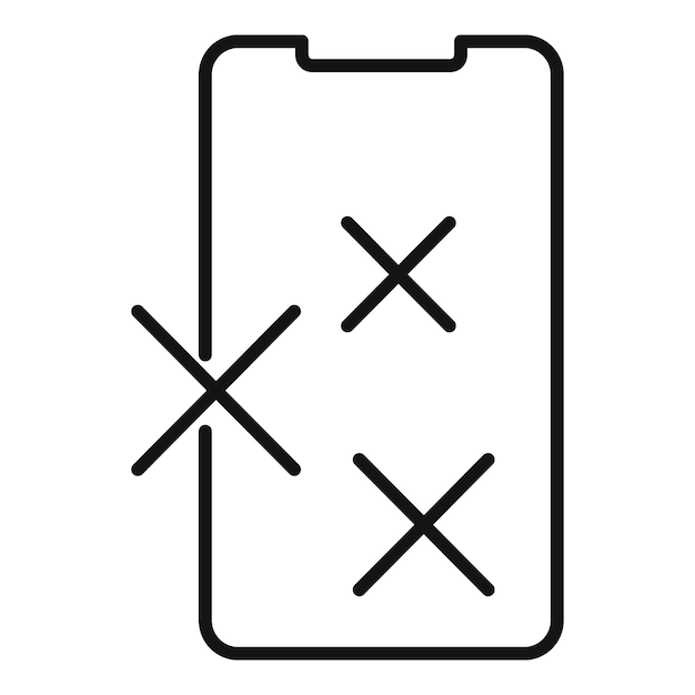 Vettore icona del vetro lucido del telefono icona vettoriale del vetro lucido del telefono per il web design isolato su sfondo bianco