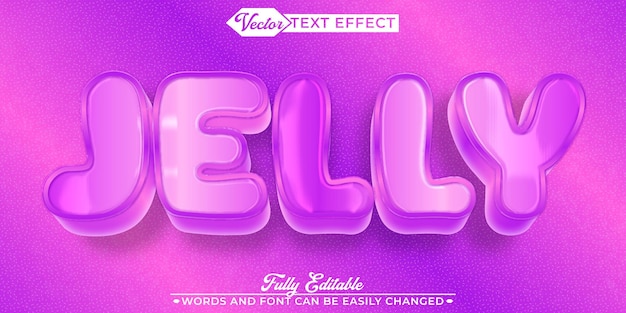 Shiny Pink Sweet Jelly Vector Fully Editable Smart Object Text Effect