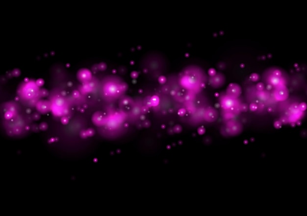 Блестящие фиолетовые огни абстрактный вектор боке фон