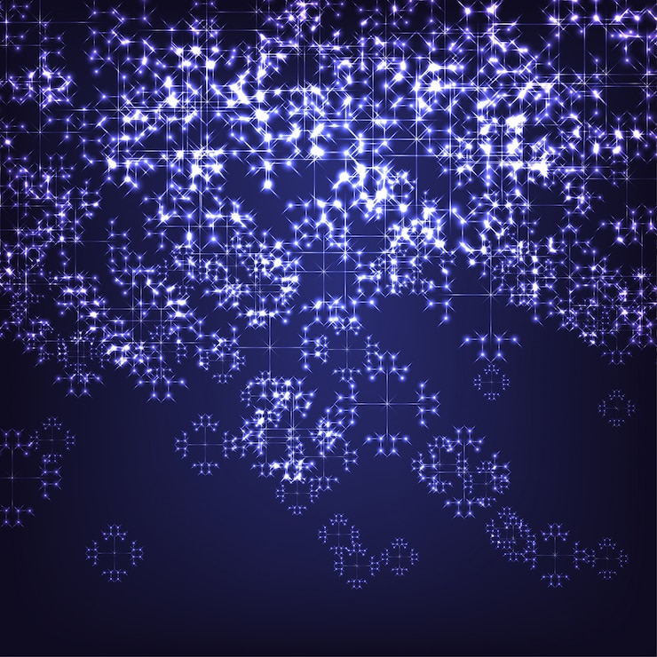Vector shiny snowflakes background