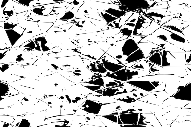 Vector shiny surface texture broken glass effect no background or broken crystal like shiny surface texture