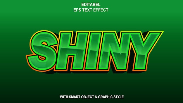 SHINY Text EPS Format File Text Effect