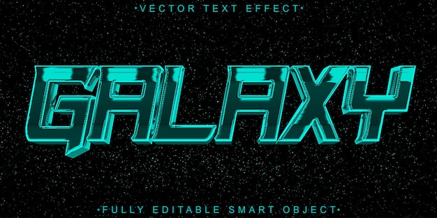 Shiny Turquoise Vector Volledig bewerkbaar Smart Object Text Effect