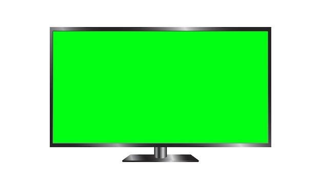 반이는 TV 녹색 스크린 LED LCD 텔레비전 모 터 일러스트레이션