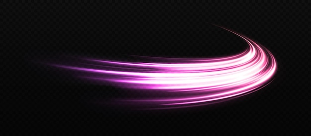 Vector shiny wave design element with light effect glittering cosmic trail