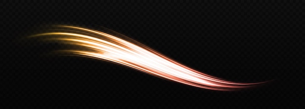 Vector shiny wave design element with light effect