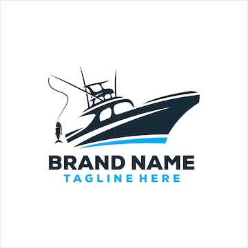 Premium Vector  Ship boat fishing logo design