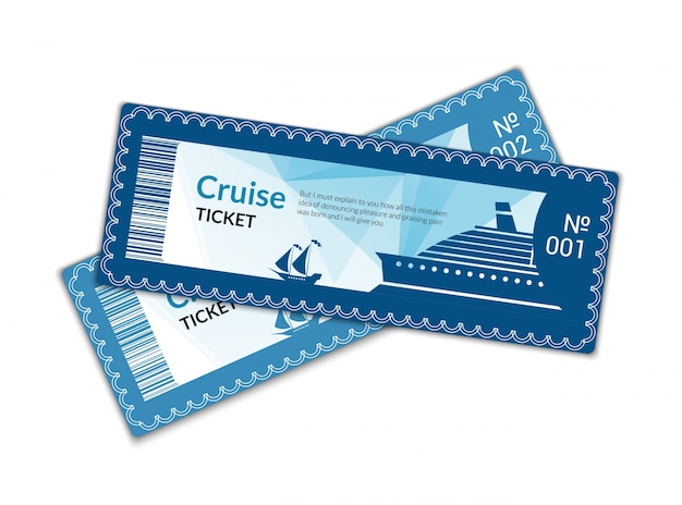 Vector ship cruise tickets