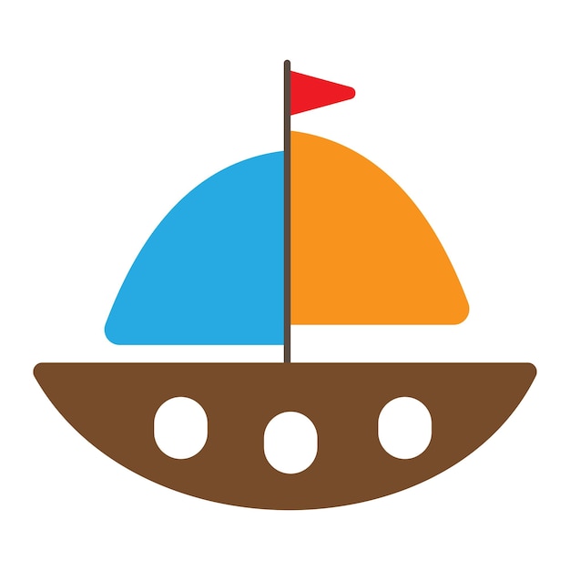 Ship flat icon vector illustration Travel design icon concept