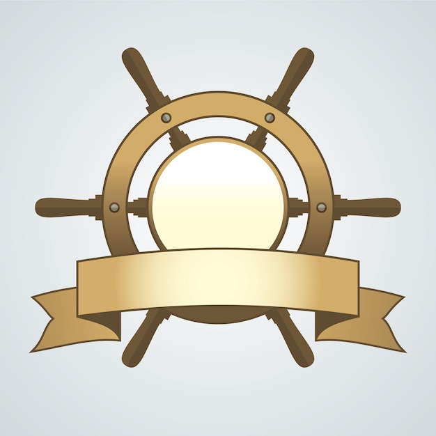 Ship Helm Vector Background