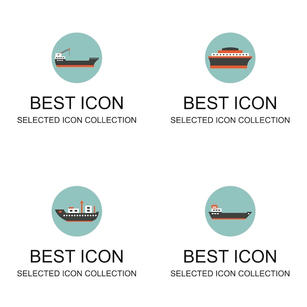 Ship icon collection can be used for digital and print