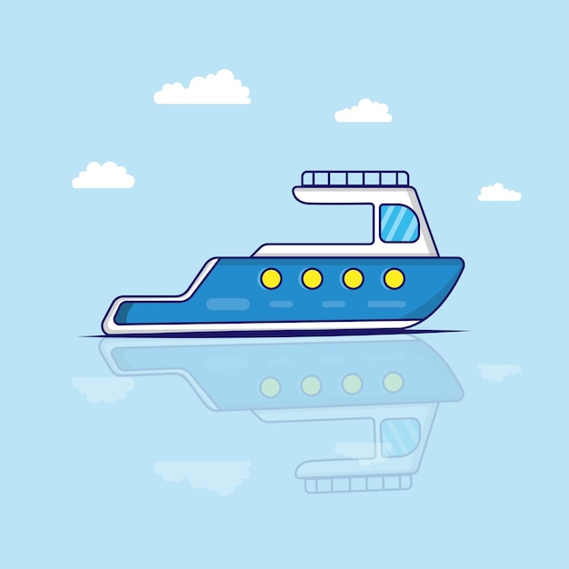 Ship illustration icon transport transportation icon illustration concept