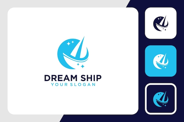 ship logo design with dream inspiration