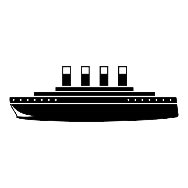 Ship retro icon simple illustration of ship retro vector icon for web