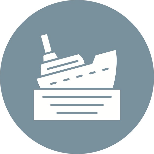 Vector ship sinking icon