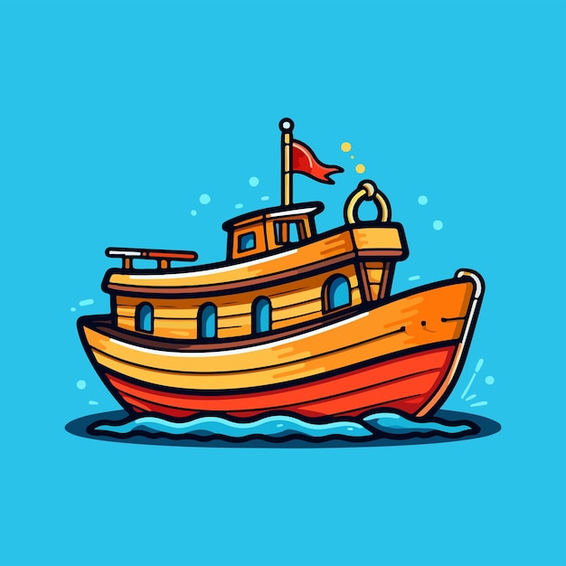 Vector ship vector illustration boat vector illustration