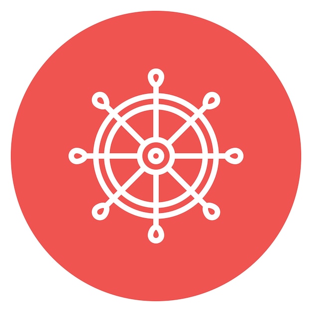 Ship Wheel icon vector image Can be used for Ocean