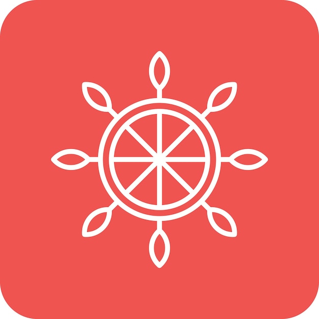 Ship Wheel icon vector image Can be used for Pirate