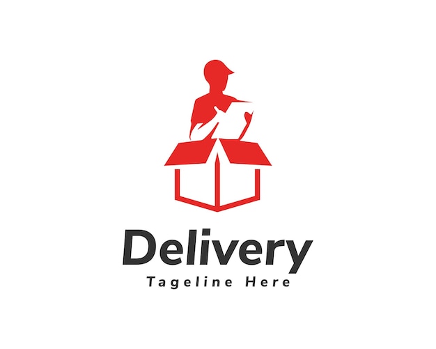Vector shipping or courier delivery service company logo