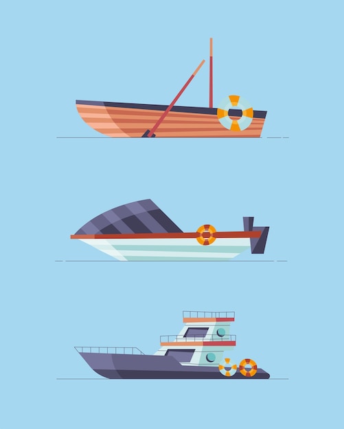 Ships and boats set