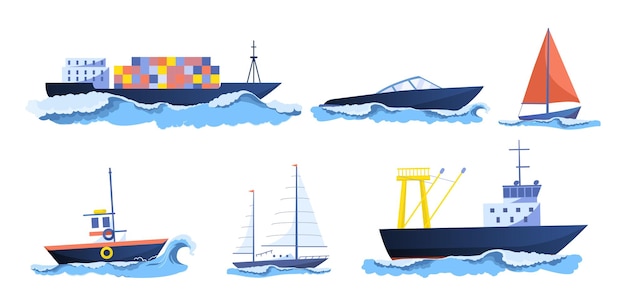 Ships with water set