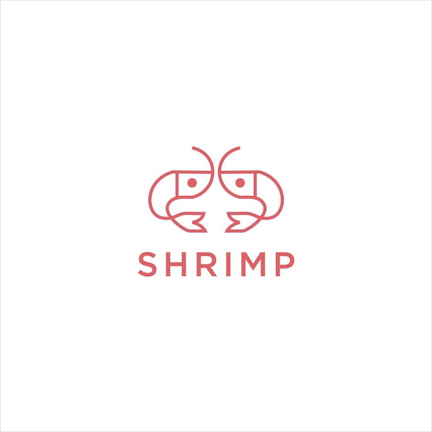 Shirmp logo pictogram ontwerp sjabloon vectorillustratie