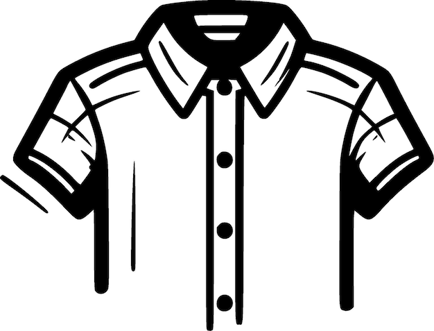Shirt Black and White Vector illustration