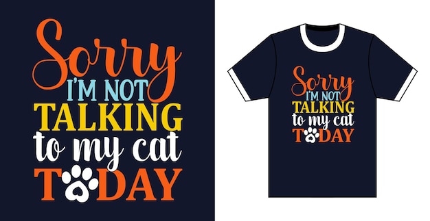 Shirt Design Lattering About Cat