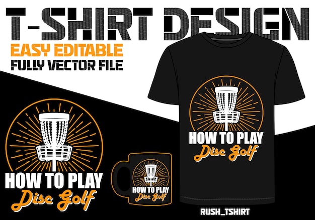 A shirt design that says how to play dart golf