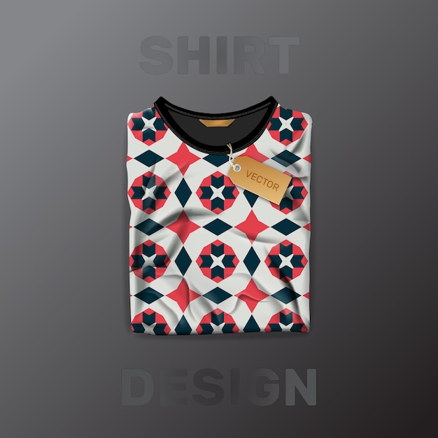 Vector shirt pattern template