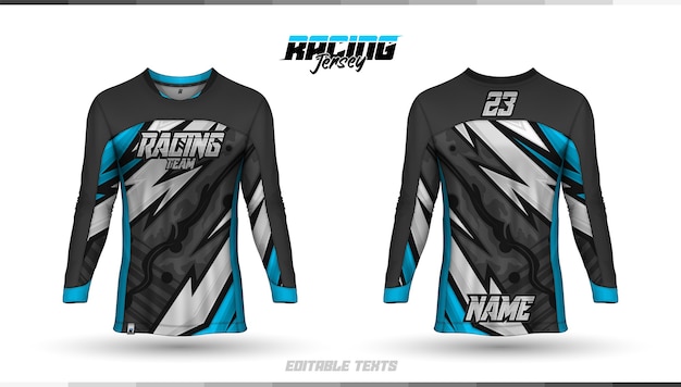 Shirt template, racing jersey design, soccer jersey